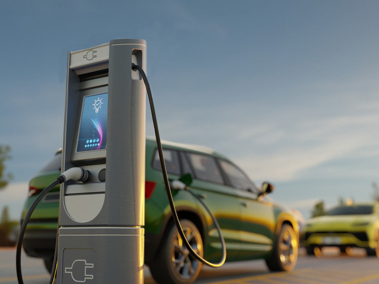 Electric car charging station